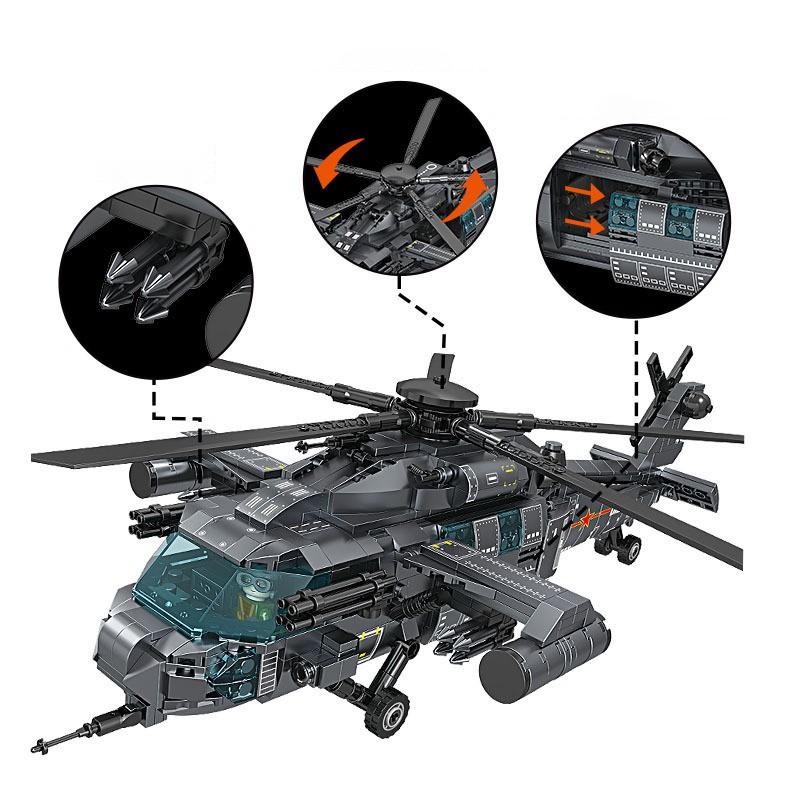 Đồ chơi Lắp ráp Máy bay trực thăng Takeshi 20 - FC6105 Wuzhi 20 Xếp hình thông minh - Mô hình trí tuệ