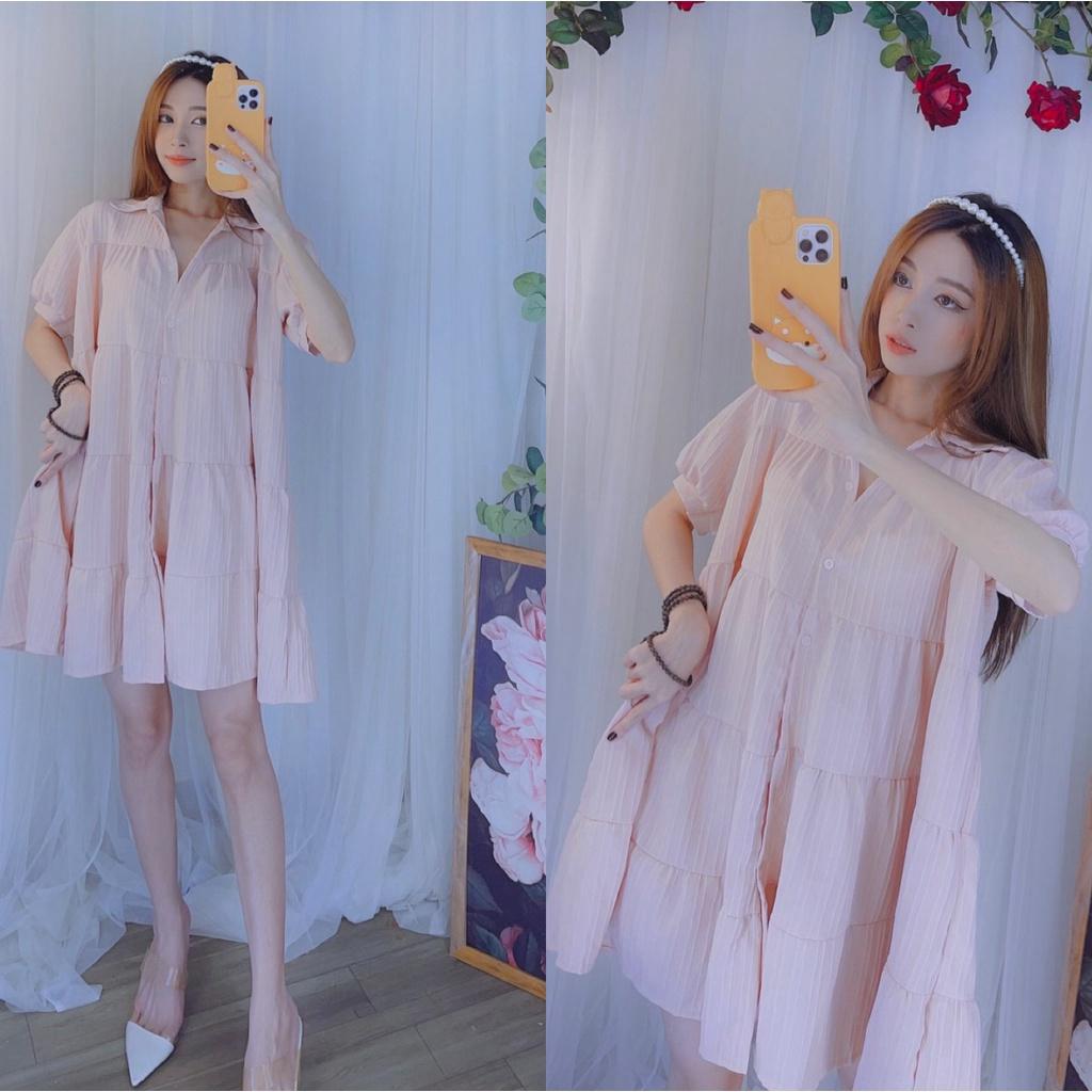 Đầm suông sơ mi đầm babydoll đi dạo mặc nhà đi chơi mặc tết siêu xinh chất xịn cao cấp hình thật bkfrreship