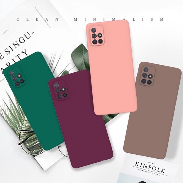 Ốp lưng dành cho Galaxy A02s, A51, A71, A32 , A52, A72 trơn có phần bảo về camera