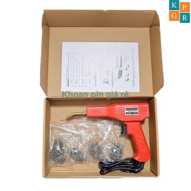 Máy Hàn Nhựa Ô Tô Xe Máy 50W – Mối Hàn Chắc Chắn, Như Mới, Có Ghim Tặng Kèm