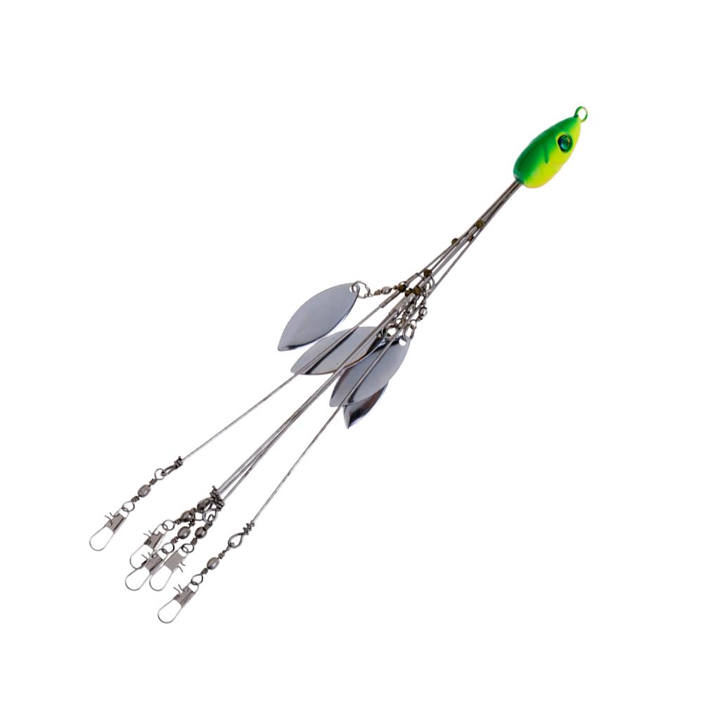 Fishing Lure Umbrella Rig Bait Leader Head 5 Arms Alabama Multi-color Bass