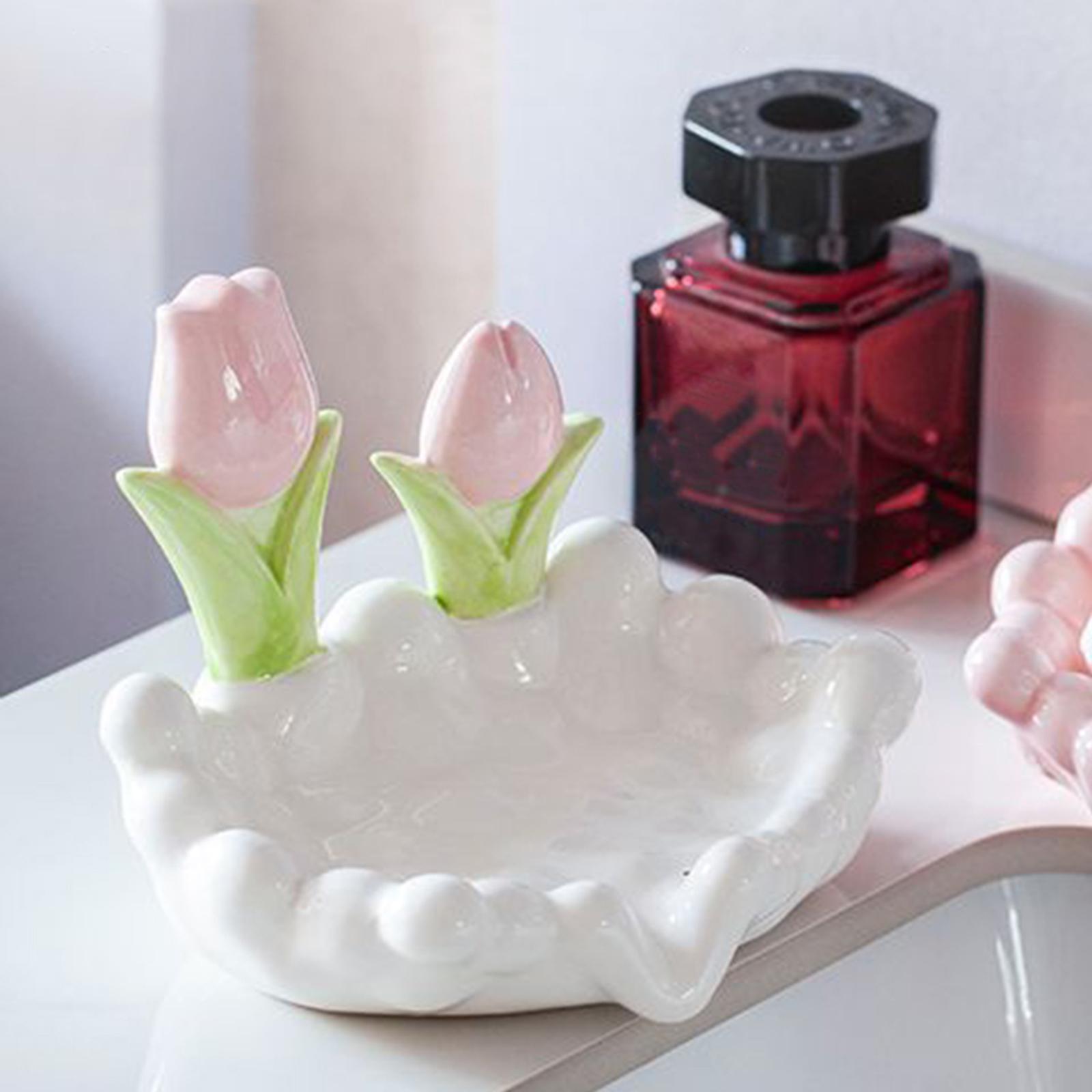 Soap Container Box Bathroom Punch Free Smooth Cartoon Flower Shape Soap Dish