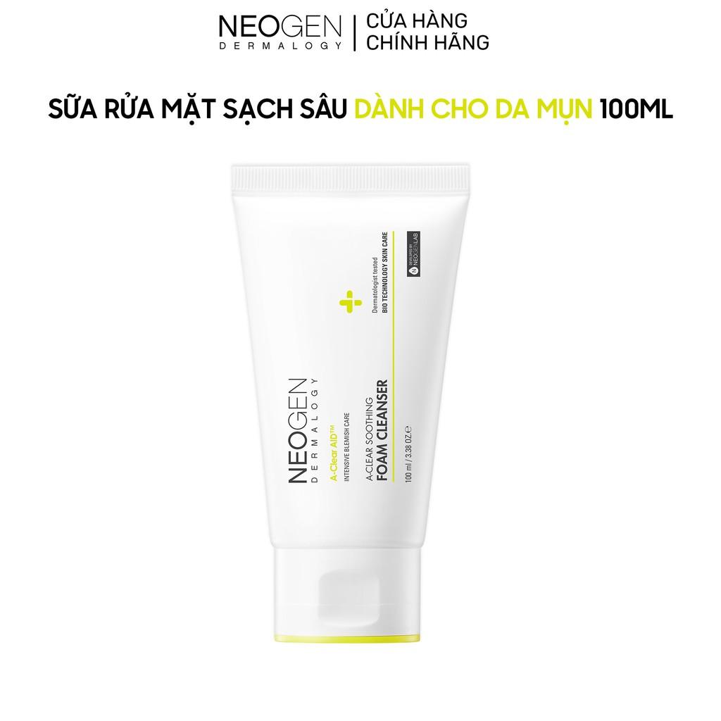 Sữa Rửa Mặt BHA Ngăn Ngừa Mụn và Giảm Nhờn Cho Da Neogen Dermalogy A-Clear Soothing Foam Cleanser 100ml