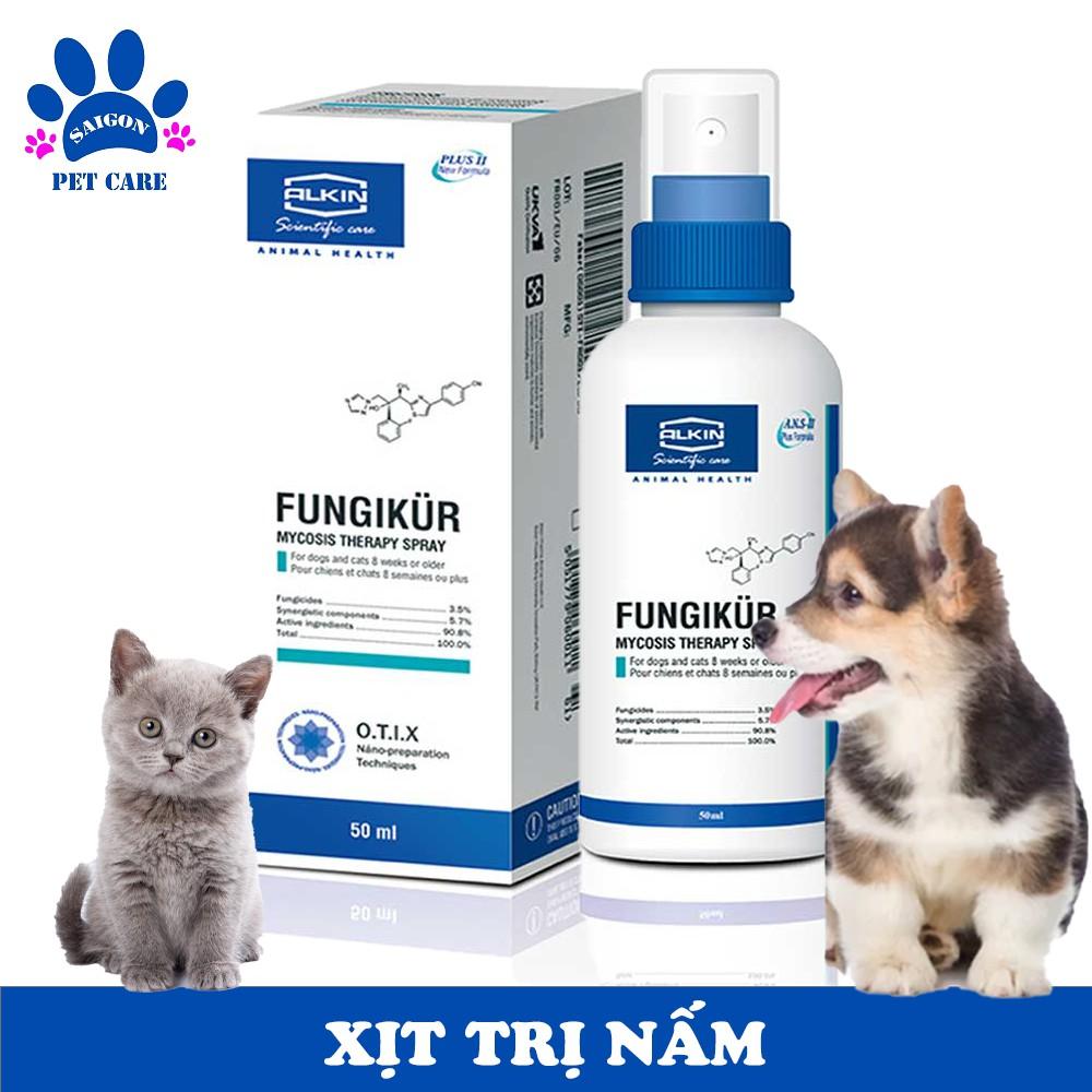 Thuốc xịt nấm Fungikur cho chó mèo 50ml