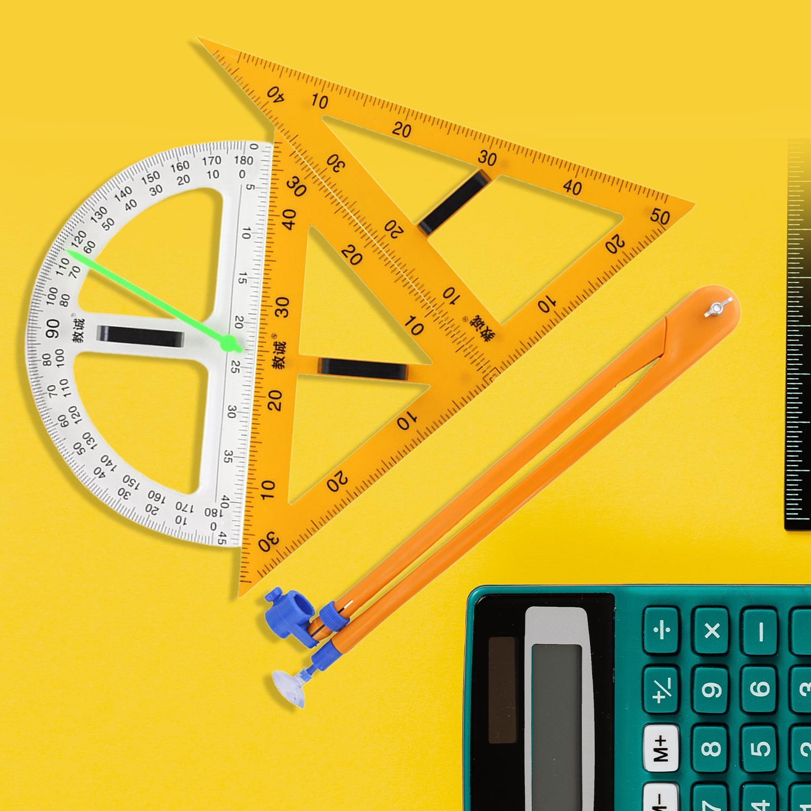 4x Math Geometry Rulers Triangle Large Drafting