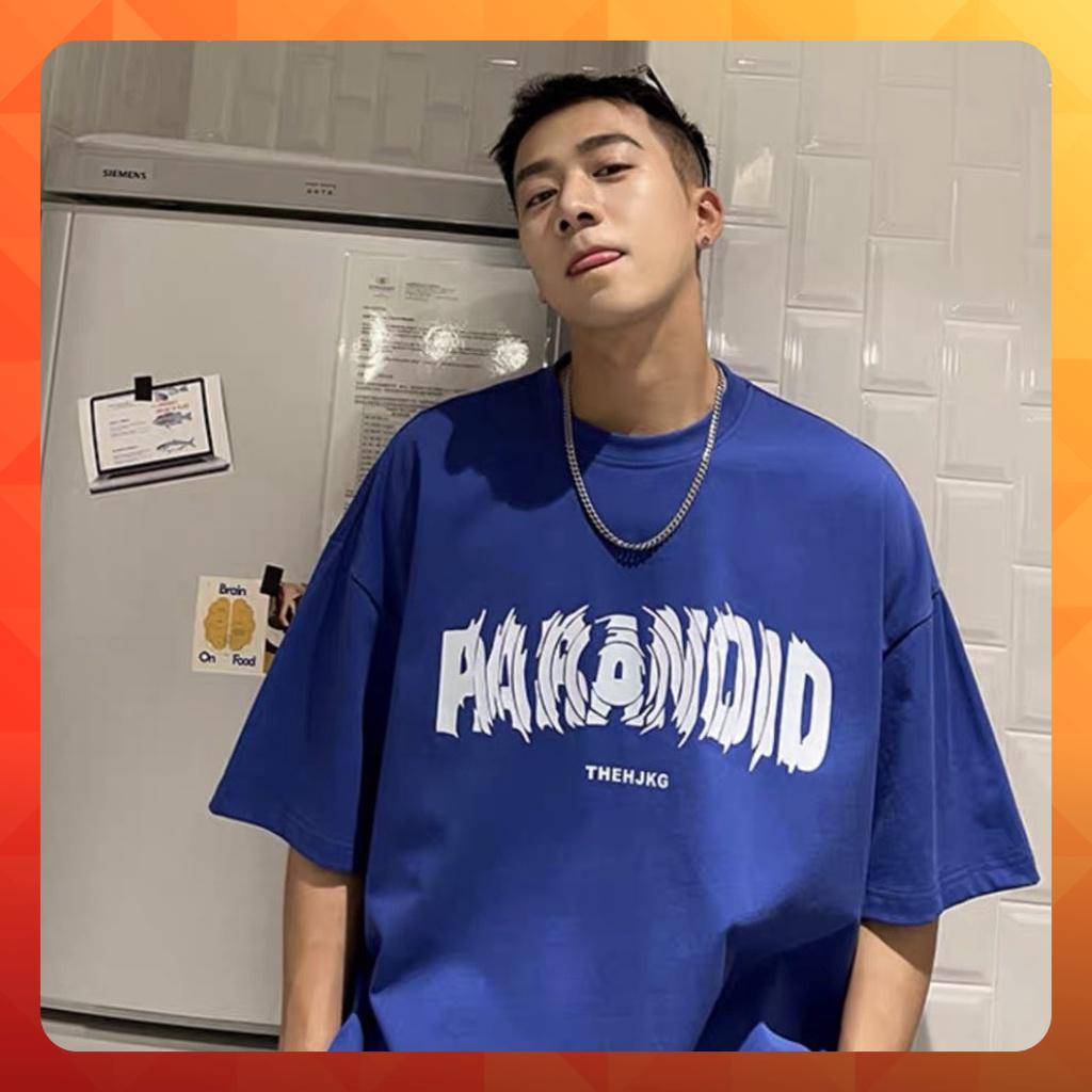 Áo thun tay lỡ form rộng họa tiết in PARANOID - phông ulzzang unisex nam nữ đều mặc được