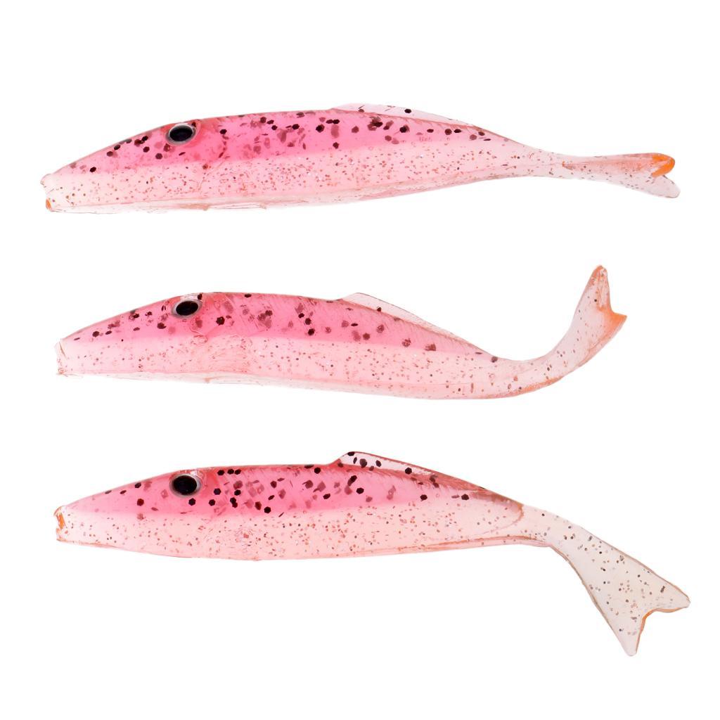 3pcs Soft Fishing Lure Worm Swimbait CrankBait Bass Trout Shad Fish Lure High Quality Durable to Use