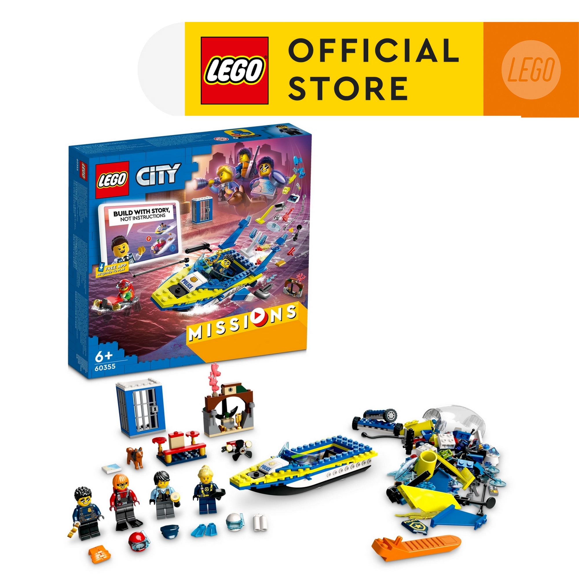 LEGO City 60355 Nhiệm Vụ Thám Tử Của Cảnh Sát Biển (278 chi tiết)