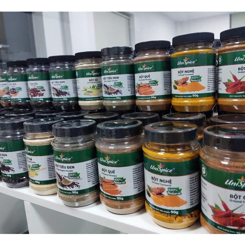 Hạt tiêu đen-Hạt tiêu đen Unispice 90g thơm, cay chất lượng cao.Gia vị tự nhiên