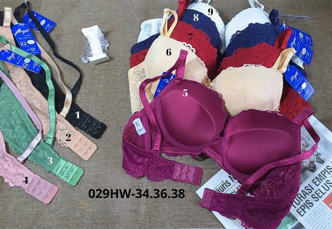 Áo Lót Nữ Ren Siêu Dày Nâng Ngực Boya 029HW – 9 Màu Hot, Size 34-38