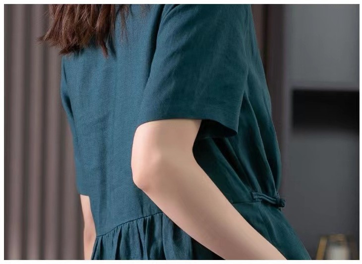Váy Đầm Sơ Mi Chất Linen From Rộng Dáng Dài Mặc Hè Mát Đũi Việt phù hợp đi chơi dạo phố