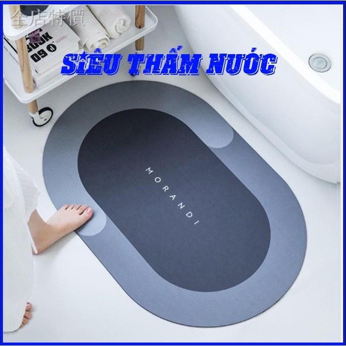 Thảm Chùi Chân Siêu Mềm, Thấm Hút Trong 3 Giây Chất Liệu Silicon Chống Trơn Trượt