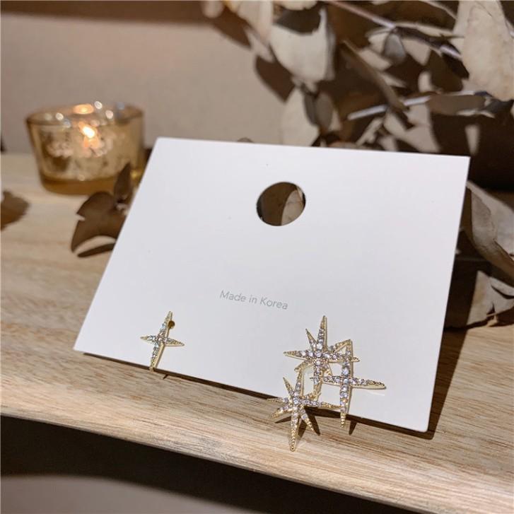 Đôi Bông Tai Hình Ngôi Sao Đính Đá Thời Trang Cho Nữ