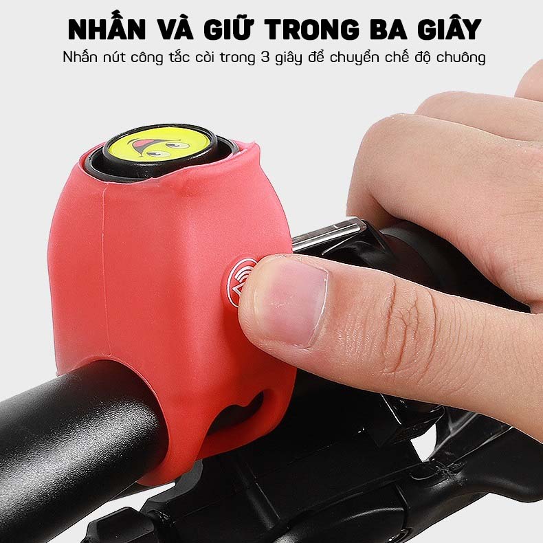 Còi Điện Xe Đạp 120dB Chống Mưa Gắn Tay Lái Xe Đạp