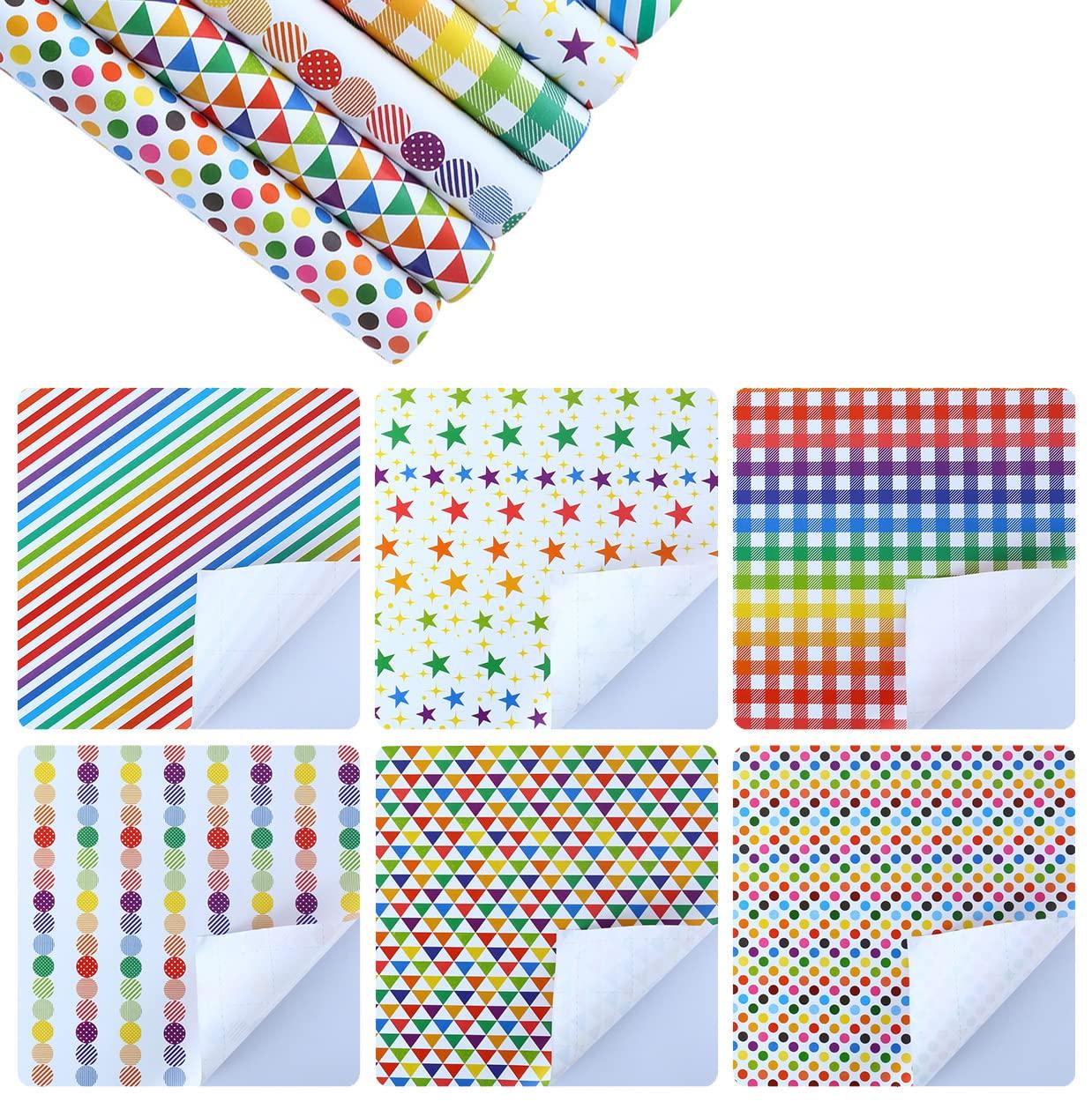 Giấy quà Kraft 6 miếng giấy đóng gói có thể tái chế 50 x 70 cm giấy gấp màu nâu với cây gai dầu 20m và giấy tờ đóng gói quà tặng trang trí cho đám cưới, lễ kỷ niệm Giáng sinh