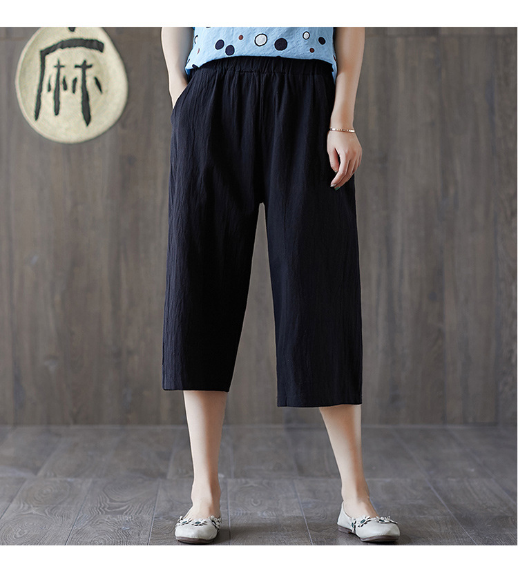 Quần lửng ống rộng nữ Nesa Shop, chất liệu Đũi nhập loại 1, vải mát, mềm mịn, freesize dưới 55kg