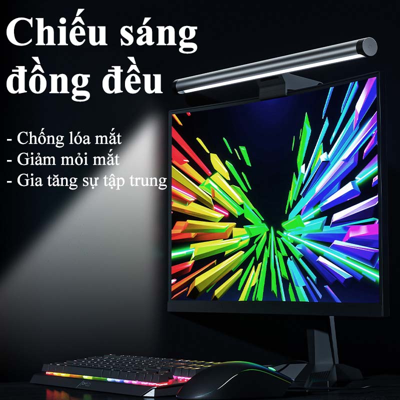 Đèn Màn Hình Máy Tính S3 Plus Ba Chế Độ Đèn Có Điều Khiển Từ Xa Chống Ánh Sáng Xanh Bảo Vệ Mắt Đèn Treo Màn Hình Chống Cận Kiêm Đèn Học Đọc Sách Làm Việc Tích Hợp Chức Năng Nhắc Nhở Vận Động Bảo Vệ Sức Khỏe