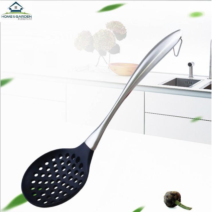 Bộ 3 dụng cụ nấu ăn silicone chịu nhiệt, cán inox 304