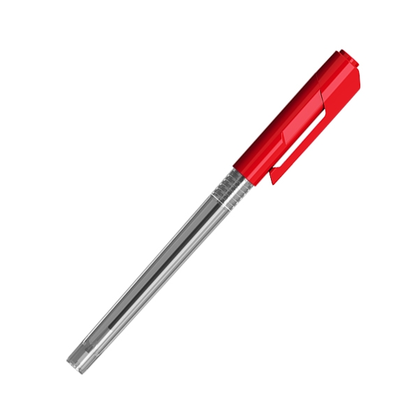 Bút Bi Dầu Nắp Đậy Arrow 0.5mm - Deli Q00840 - Mực Đỏ