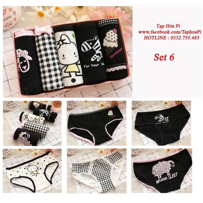 SET QUẦN LÓT COTTON NỮ SIÊU THOÁNG MÁT