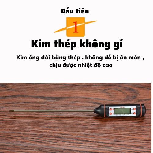 Bút đo pH  Nhiệt kế điện tử  Que đo nhiệt độ thực phẩm đo nước đo trà sữa - Dụng cụ pha chế đa năng , cao cấp , an toàn