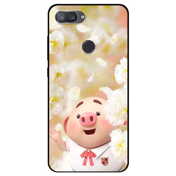 Ốp lưng in cho Xiaomi Mi 8 Lite Mẫu Heo Ăn