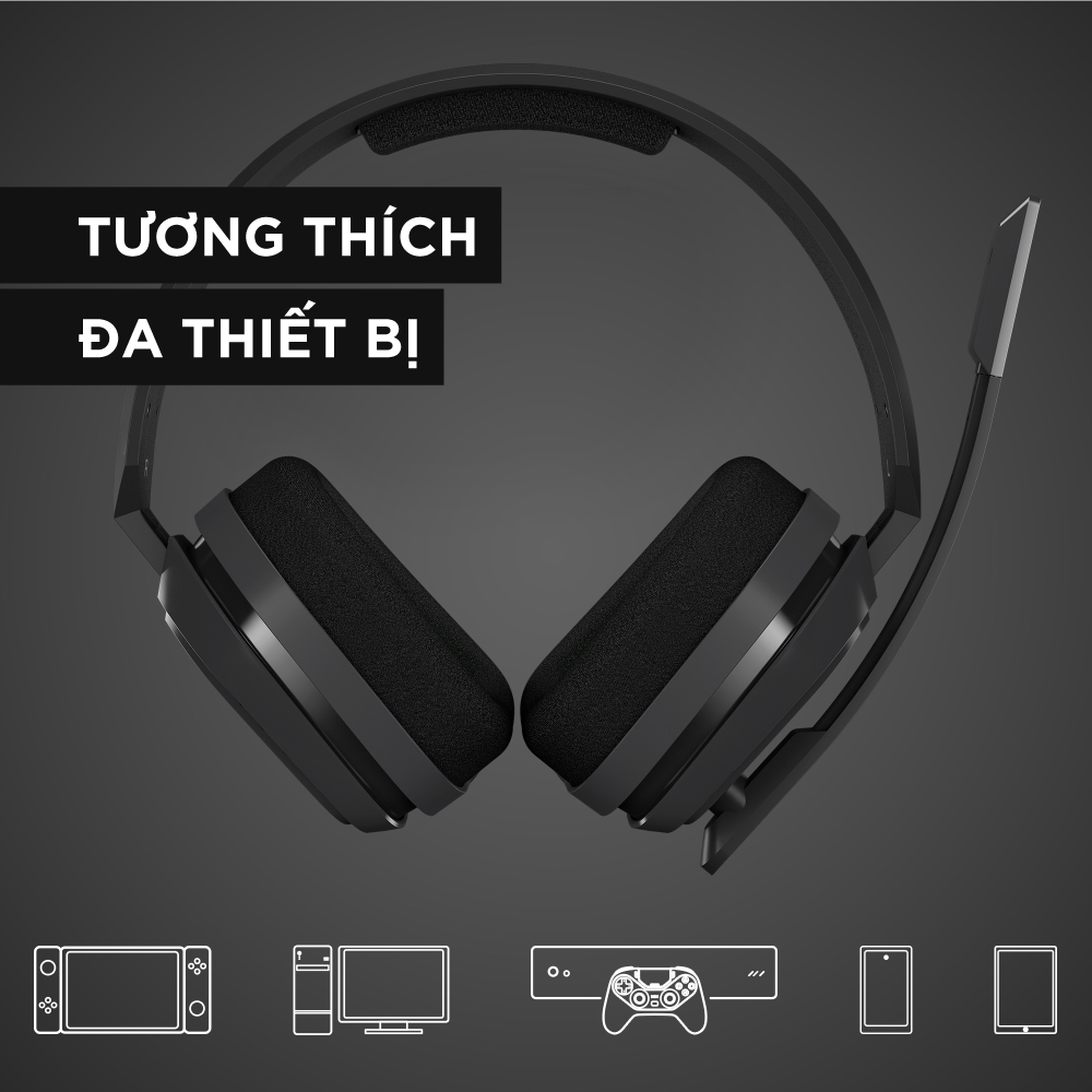 Tai nghe game Logitech G - Astro A10, mic gập để mute, phù hợp PC, PS4, PS5, Mac, Mobile, Xbox, Nintendo Switch - Hàng Chính Hãng