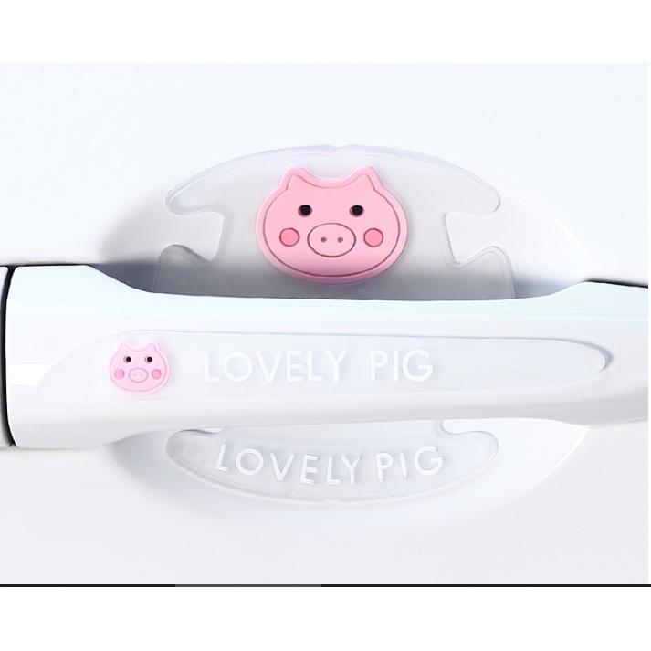 Bộ 8 miếng dán chống xước hõm cửa tay nắm ô tô tiện lợi- Hoàng Đông Shop