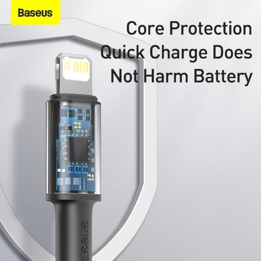 Cáp sạc Baseus High Density Braided Fast Charging Data Cable CATLGD 20W Type C to IP- hàng chính hãng