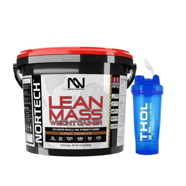 Lean Mass Weight Gainer, Hổ trợ tăng cân tăng cơ, 4000g, 15 liều dùng