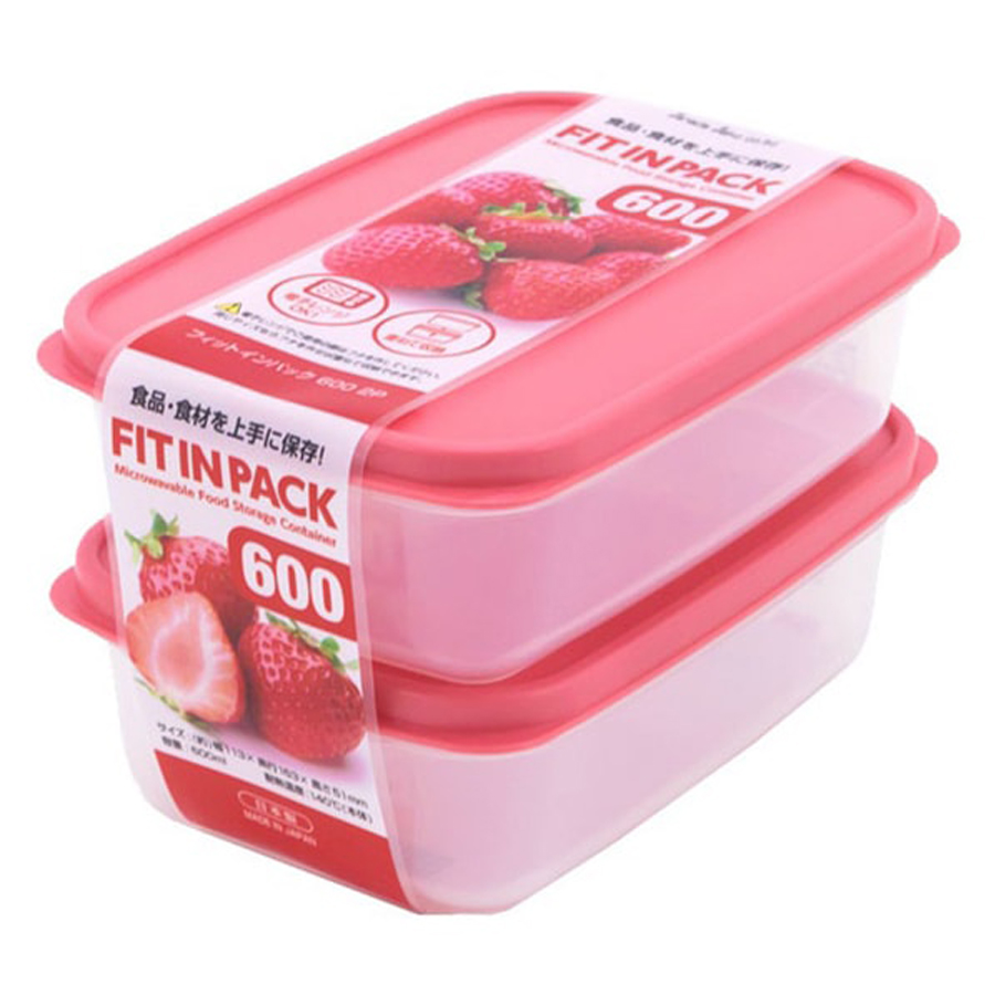 Hộp nhựa cao cấp chứa thực phẩm Fitin Pack 600ml nắp dẻo - Hàng nội địa Nhật