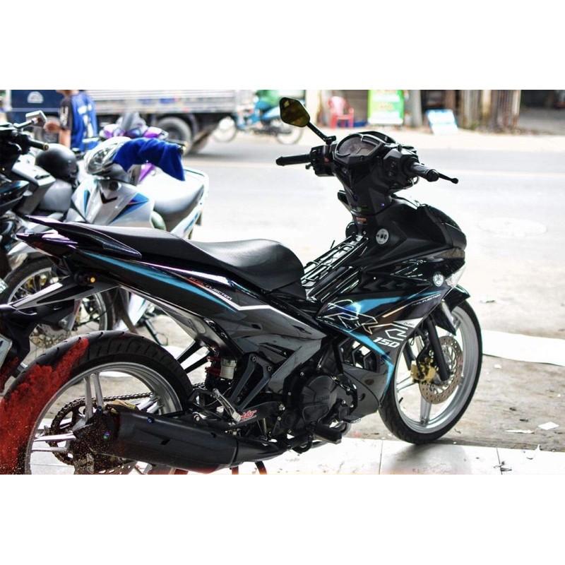 Tem exciter 150 xanh dương crom