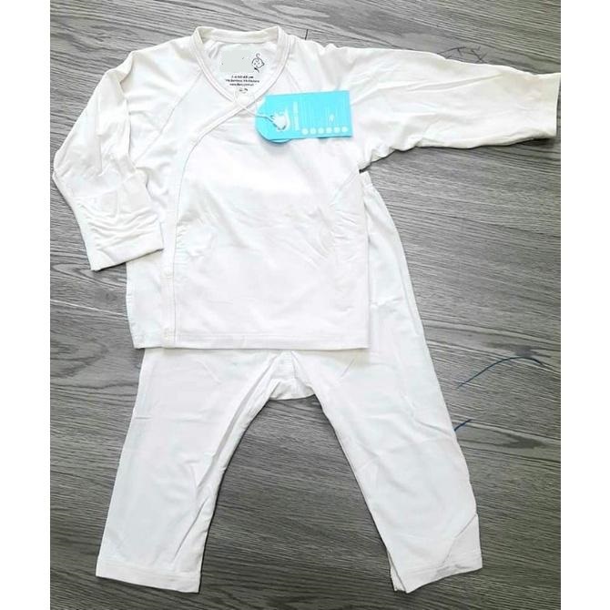 Sale_ Bộ sơ sinh baby cài chéo chất bamboo Organic siêu đẹp cho bé
