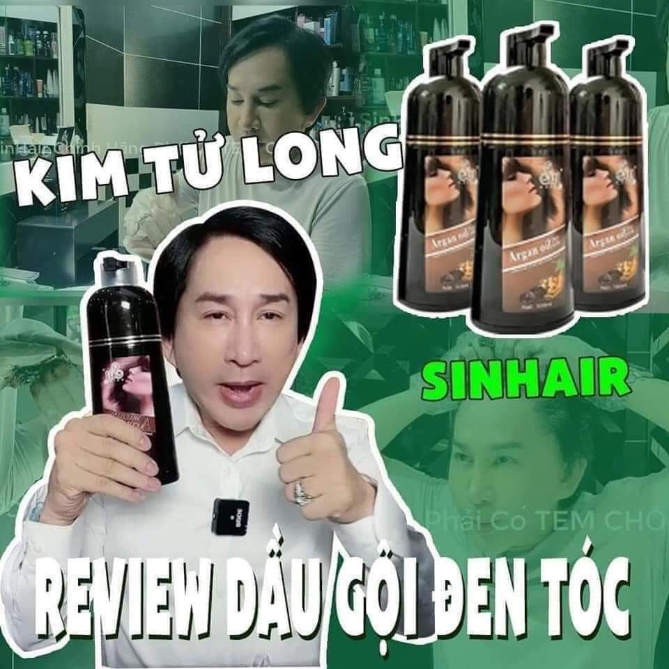 Số 1 Nhật Bản Combo 2 chai dầu gội phủ bạc màu nâu Sin Hair 500ml