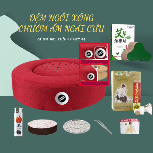 ĐỆM NGỒI XÔNG CHƯỜM ẤM NGẢI CỨU GIÚP GIẢM ĐAU THẦN KINH TỌA, TRĨ, THẮT LƯNG,CỔ – VAI – GÁY