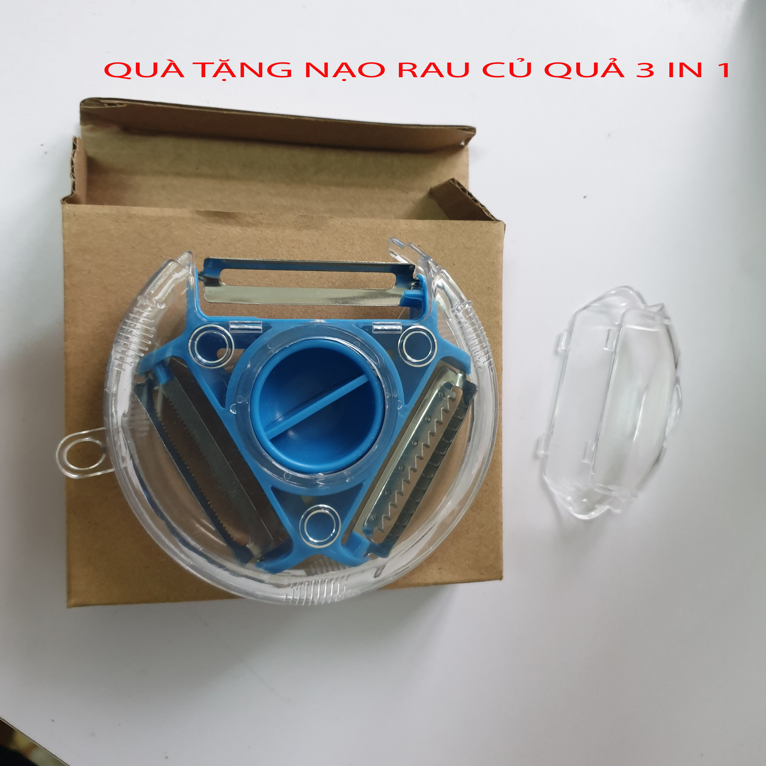 Máy xay tỏi ớt, rau củ quả, tôm thịt cá nhỏ đồ ăn dặm cho bé  dung tích 500ml ( Tặng kèm nạo rau củ quả 3in1 như hình )