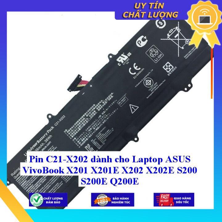 Pin C21 X202 dùng cho Laptop ASUS VivoBook X201 X201E X202 X202E S200 S200E Q200E - Hàng Nhập Khẩu New Seal