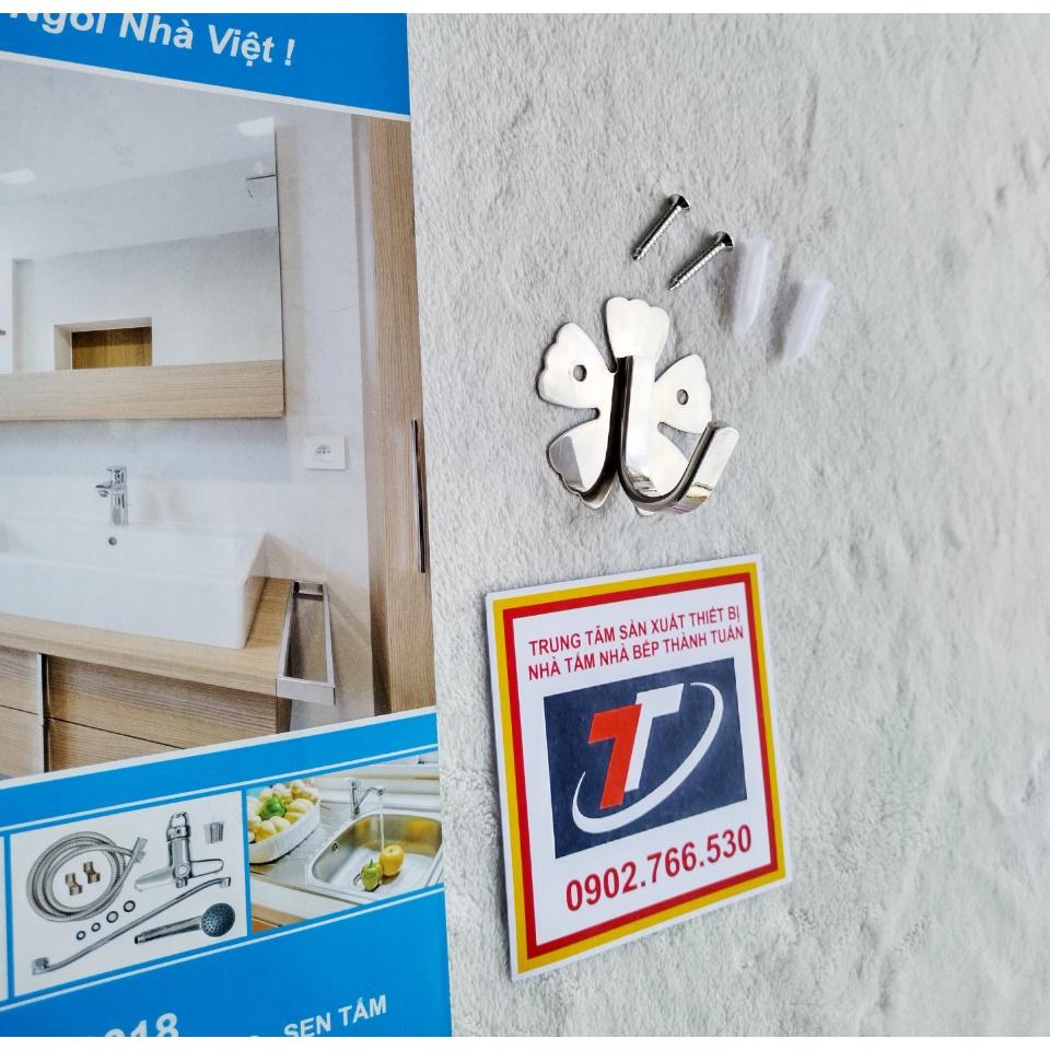 Móc áo đơn inox hình bông hoa 5 cánh, TT-043