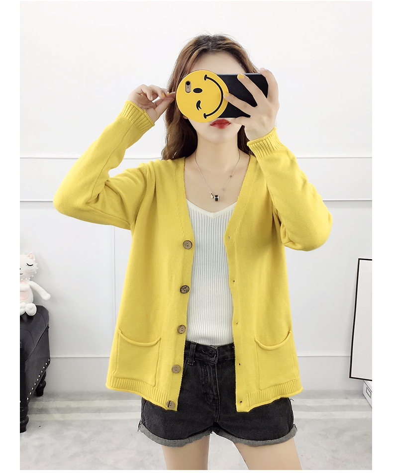 Áo khoác cardigan len nữ ArcticHunter, kiểu dáng áo khoác nhẹ phối 2 túi trước, thời trang phong cách trẻ