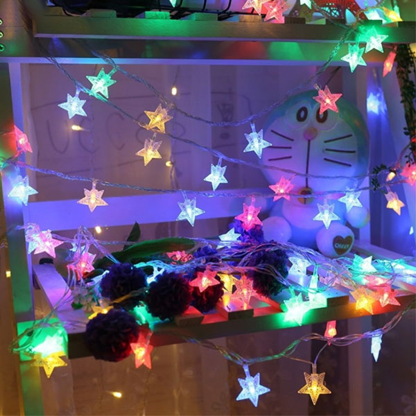 Dây Đèn Led Ngôi Sao Dài 3M - 20 Bóng Nhiều Màu Trang Trí Noel Lễ Tết