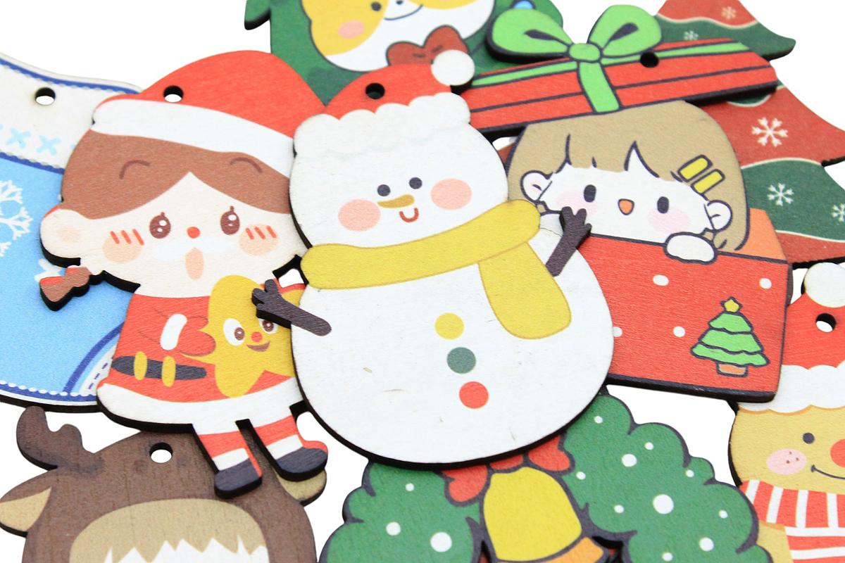 Dây Hình Gỗ Trang Trí Giáng Sinh - Bách Mộc - Set 5