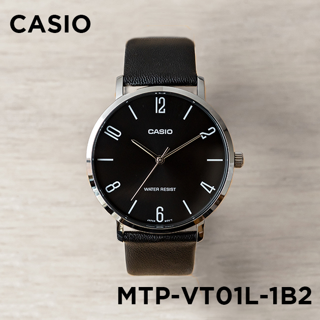 Đồng hồ nam dây da Casio Standard chính hãng Anh Khuê MTP-VT01L-1B2UDF (40mm)