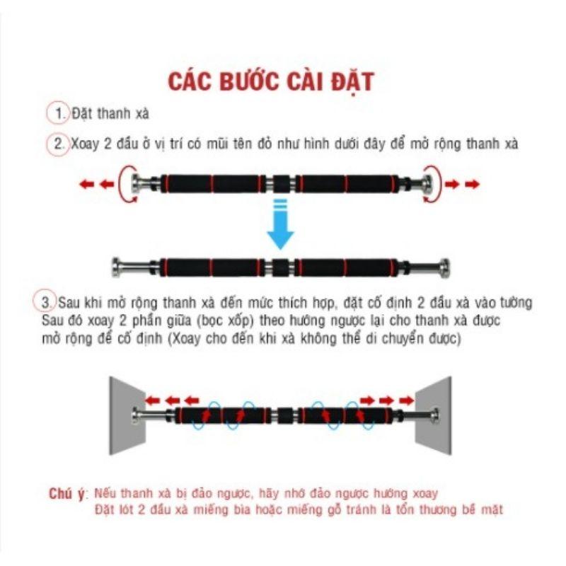 Xà đơn treo tường gắn cửa đa năng cao cấp Thanh tập xà đơn