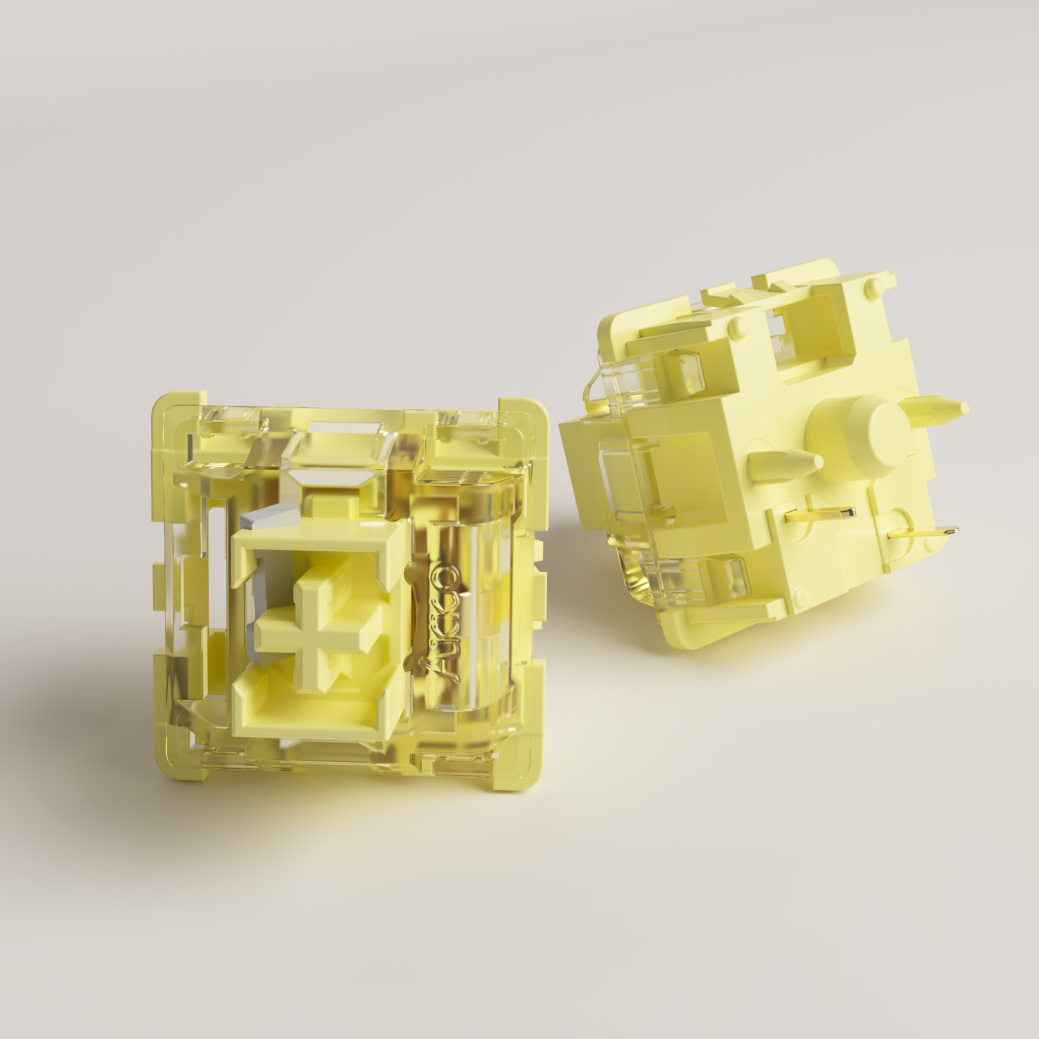 Akko V3/V3 Pro Màu Vàng Kem Công Tắc 3/5 Pin 50gf Thân POM Công Tắc Tuyến Tính Tương Thích Với Bàn Phím Cơ MX
