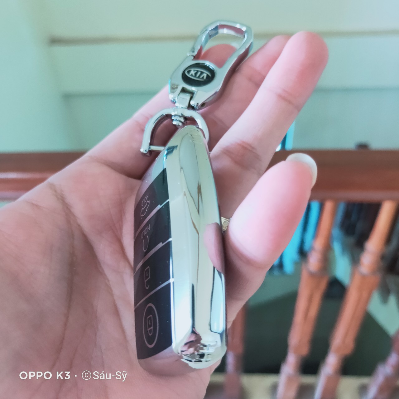 Bao chìa khoá ô tô các dòng xe Kia Morning, Sorento, Soluto  silicon mạ crom Full hộp