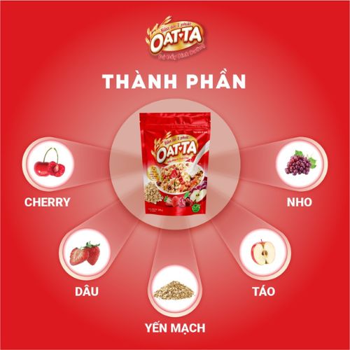 Ngũ cốc Yến mạch trái cây Oatta túi 300g