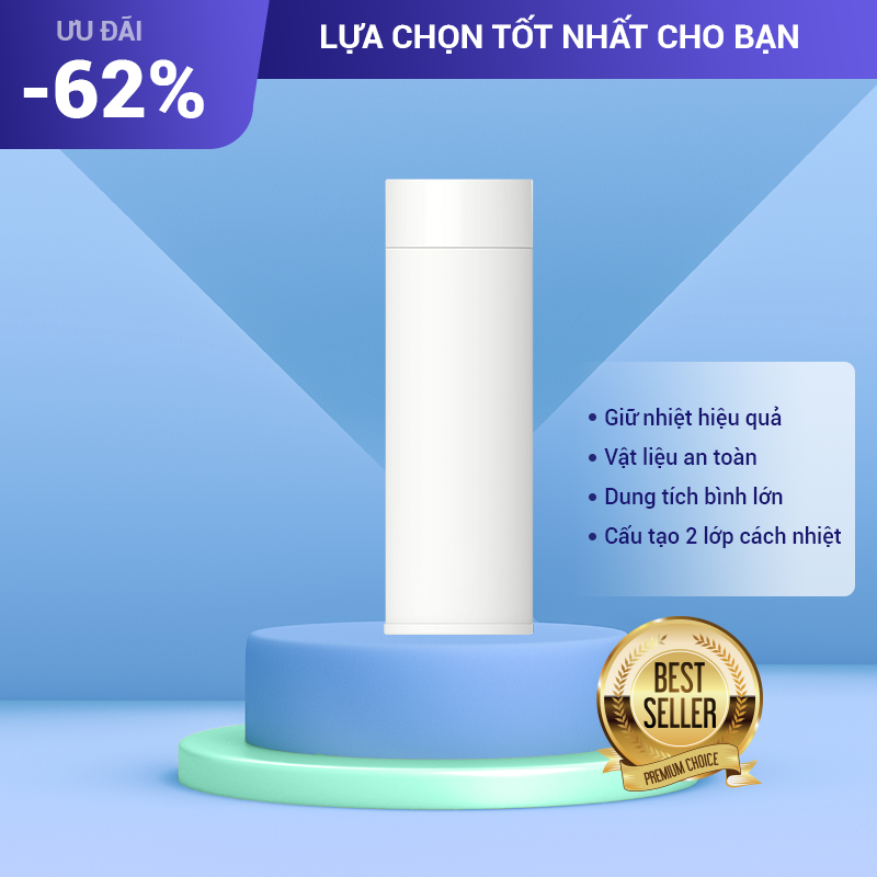 Bình Giữ Nhiệt Chân Không Mini, Thiết Kế Trang Nhã Với Cấu Tạo 2 Lớp, Giữ Nhiệt Trong Vòng 6 Tiếng