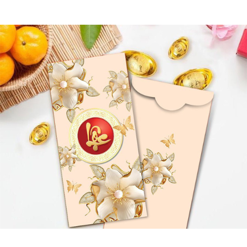 Combo 100 Bao Lì Xì Hoa Sen Trắng Phúc Lộc Thọ