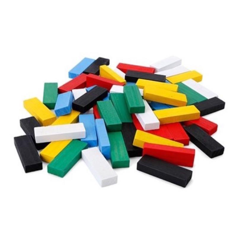 Đồ Chơi Rút Gỗ Màu Sắc Nhiều Màu TUBIOTYS 54 thanh màu cỡ lớn-Domino màu