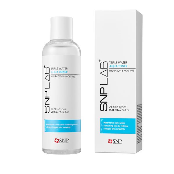 Nước hoa hồng cấp ẩm tập trung SNP- SNP LAB+TRIPLE WATER AQUA TONER (200ml)